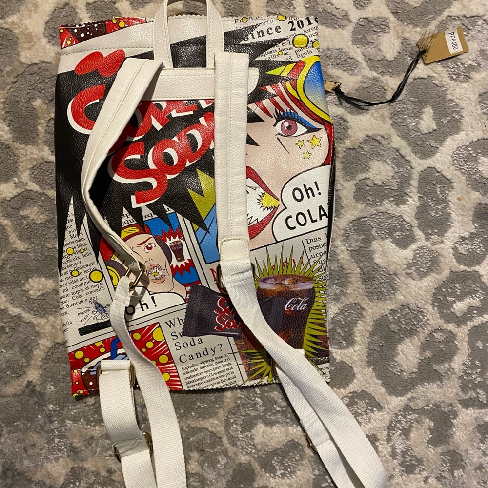 Colorful Comic Print Backpack - Picture 2 of 3